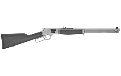 HENRY H012GMAW BIG BOY ALL WEATHER SIDE GATE FULL SIZE 357 MAG 10+1 20" HARD CHROME PLATED STEEL BARREL, SATIN HARD CHROME STEEL RECEIVER, STAINED HARDWOOD WOOD STOCK RIGHT HAND
