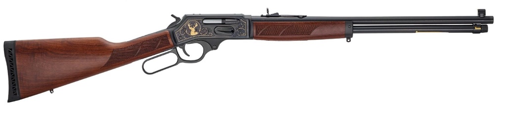 HENRY H009GWL SIDE GATE WILDLIFE FULL SIZE 30-30 WIN 5+1 20" BLUED STEEL BARREL, BLUED STEEL RECEIVER, FANCY AMERICAN WALNUT STOCK RIGHT HAND