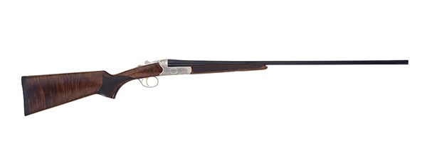 TRISTAR 38120 BRISTOL SXS FULL SIZE 20 GAUGE BREAK OPEN 3" 2RD 28" BLUED SIDE BY SIDE BARREL, NICKEL ENGRAVED W/24K GOLD INLAY STEEL RECEIVER, FIXED OILED TURKISH WALNUT STOCK, RIGHT HAND