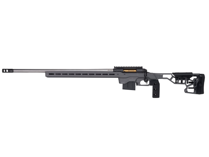SAVAGE ARMS 57703 110 ELITE PRECISION 6.5 CREEDMOOR 10+1 26" MATTE STAINLESS, MATTE BLACK REC, GRAY CERAKOTE ADJUSTABLE MDT ACC ALUMINUM CHASSIS STOCK, LEFT HAND (MB NOT INCLUDED)