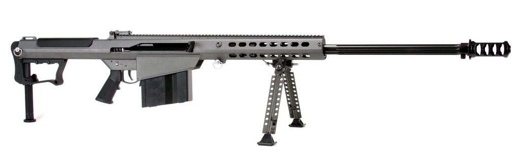 BARRETT 18067 M107A1  50 BMG 29" 10+1 TUNGSTEN GRAY CERAKOTE TUNGSTEN GRAY FIXED WITH SORBOTHANE RECOIL PAD STOCK BLACK POLYMER GRIP