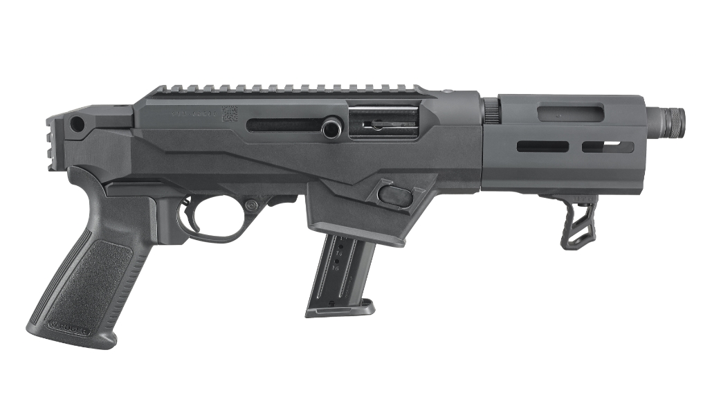 RUGER 29101 PC CHARGER  9MM LUGER 10+1 6.50" THREADED BARREL, BLACK HARD COAT ANODIZED  FINISH, GLASS-FILLED POLYMER CHASSIS, TAKEDOWN STOCK, 7075-T6 ALUMINUM PICATINNY RAIL, OPTICS READY