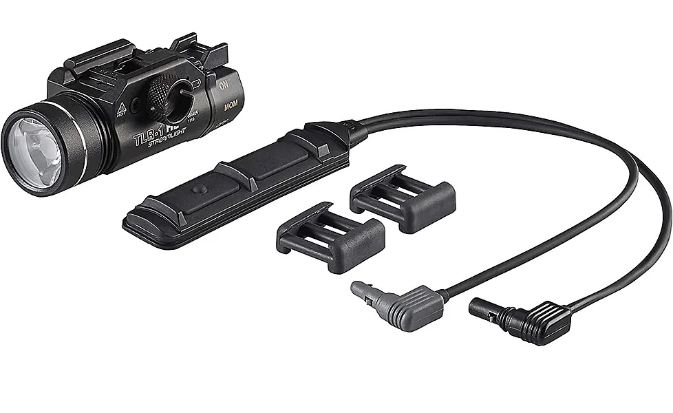 STREAMLIGHT 69889 TLR-1 HL BLACK ANODIZED ALUMINUM, 1,000 LUMENS WHITE LED BULB, 283 METERS BEAM, PICATINNY RAIL/RAIL CLAMP MOUNT