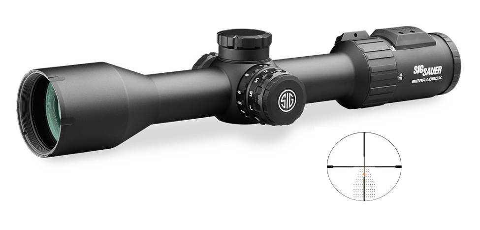 SIG SAUER ELECTRO-OPTICS SOSBDX631 SIERRA6 BDX BLACK ANODIZED 3-18X44MM 30MM TUBE ILLUMINATED BDX-R2 RETICLE