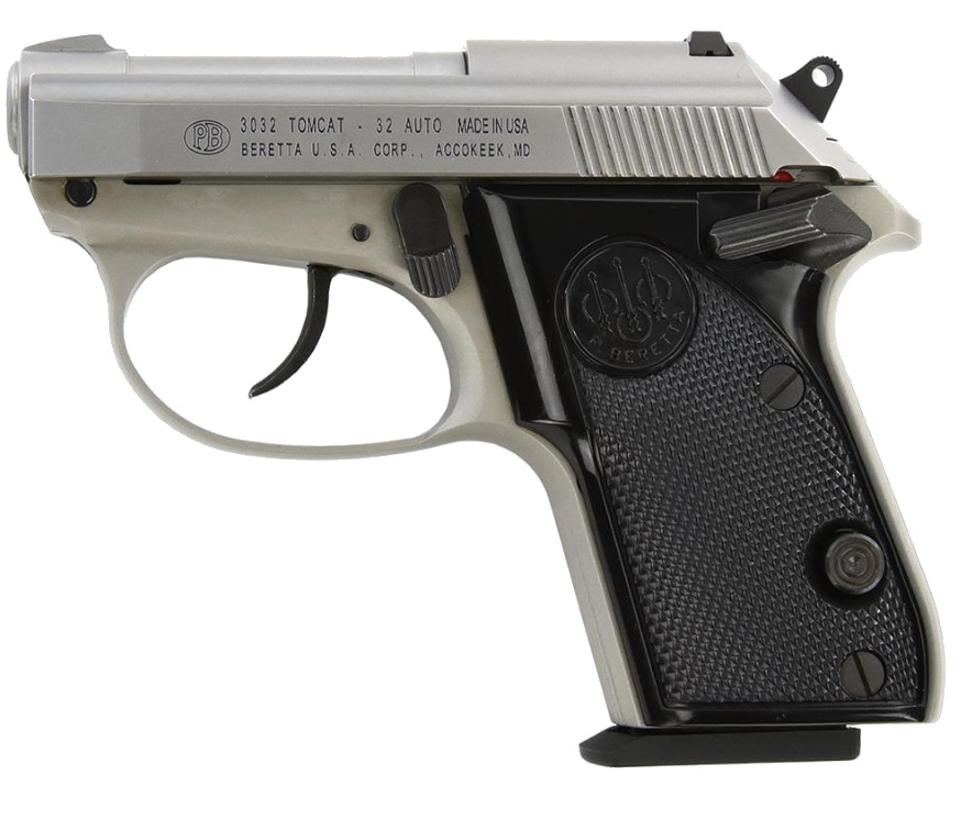 BERETTA USA J320500CA TOMCAT  MICRO-COMPACT FRAME 32 ACP 7+1, 2.40" BLUED STEEL TIP-UP BARREL, SATIN STAINLESS STEEL SLIDE, SATIN ALUMINUM FRAME