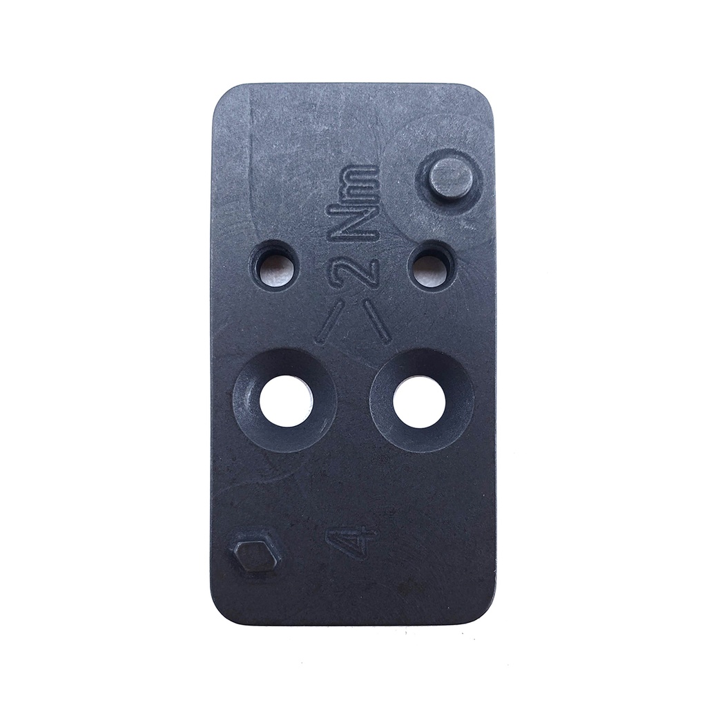 HK 50254264 OPTIC PLATE #4 BLACK STEEL, FITS HK VP9 OR LEUPOLD DELTAPOINT PATTERN FOOTPRINT MOUNT