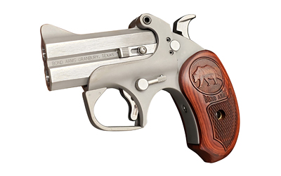 BOND ARMS BAGR GRIZZLY  45 COLT (LC)/410 GAUGE 2RD 3" STAINLESS STEEL DOUBLE BARREL & FRAME, REBOUNDING HAMMER, BLADE FRONT/FIXED REAR SIGHTS, ROSEWOOD GRIPS, MANUAL SAFETY