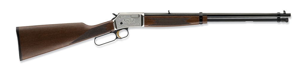 BROWNING 024108102 BL-22 GRADE II 22 SHORT, 22 LONG OR 22 LR CALIBER WITH 15+1 CAPACITY, 20" POLISHED BLUED BARREL, SATIN NICKEL METAL FINISH & SATIN WALNUT STOCK RIGHT HAND (FULL SIZE)