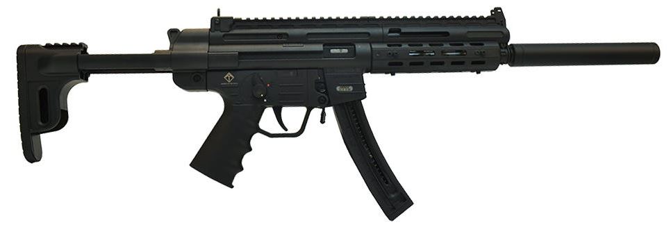 GSG GERGGSG1622ML GSG-16  FULL SIZE 22 LR 22+1 16.25" BLACK POLYMER RECEIVER W/PICATINNY RAIL, M-LOK & PICATINNY RAIL HANDGUARD, BLACK COLLAPSIBLE SYNTHETIC STOCK W/STORAGE COMPARTMENT, RIGHT HAND
