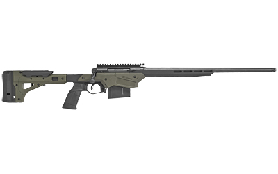 SAVAGE ARMS 57552 AXIS II PRECISION 6.5 CREEDMOOR 10+1 22", MATTE BLACK BARREL/REC, OD GREEN ADJUSTABLE MDT ALUMINUM CHASSIS, POLYMER GRIP