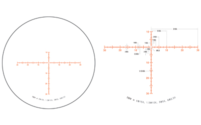 TRIJICON 2900033 CREDO HX  SATIN BLACK 2.5-15X42MM 30MM TUBE LED ILLUMINATED RED MOA CENTER DOT RETICLE