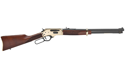 HENRY H0244570 SIDE GATE  FULL SIZE 45-70 GOV 5+1 19.80" BLUED STEEL BARREL, POLISHED BRASS RECEIVER, AMERICAN WALNUT STOCK RIGHT HAND