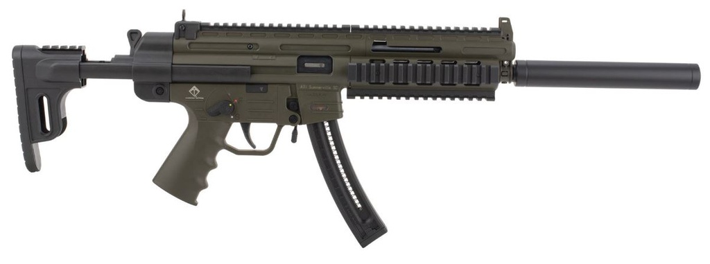GSG GSG219GERGGSG1622G GSG-16  FULL SIZE 22 LR 22+1 16.25" BLACK GREEN POLYMER RECEIVER BLACK COLLAPSIBLE W/STORAGE COMPARTMENT STOCK RIGHT HAND