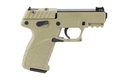 KEL-TEC P17BTAN P17  COMPACT FRAME 22 LR 16+1 3.80" BLACK STEEL THREADED BARREL, TAN SERRATED SLIDE, TAN W/BLACK CONTROLS POLYMER FRAME W/PICATINNY RAIL, TEXTURED GRIP, AMBIDEXTROUS