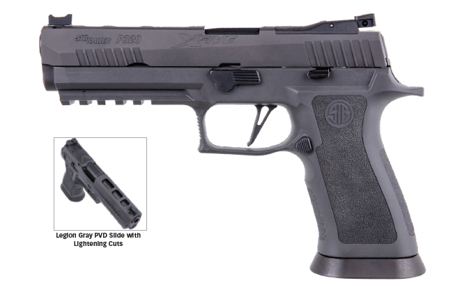 SIG SAUER 320X59LEGIONR2 P320 X-FIVE LEGION 9MM LUGER CALIBER WITH 5" BARREL, 17+1 CAPACITY, OVERALL LEGION GRAY CERAKOTE FINISH, PICATINNY RAIL FRAME, SERRATED SLIDE & LEGION GRAY TXG GRIP