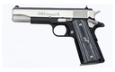COLT MFG O1911C 1911 GOVERNMENT 45 ACP 7+1, 5" STAINLESS NATIONAL MATCH BARREL, BLUED SERRATED STEEL SLIDE & FRAME W/BEAVERTAIL DOUBLE DIAMOND CHECKERED ROSEWOOD GRIP