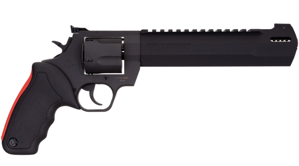 TAURUS 2357081RH RAGING HUNTER  357 MAG 7RD 8.37" MATTE BLACK OXIDE STEEL BLACK RUBBER WITH INTEGRATED RED CUSHION INSERT GRIP