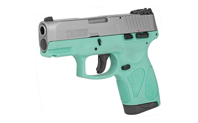 TAURUS 1G2S939C G2S  COMPACT FRAME 9MM LUGER 7+1 3.26" MATTE STAINLESS STEEL BARREL, MATTE SERRATED STAINLESS STEEL SLIDE, CYAN POLYMER FRAME W/PICATINNY RAIL & POLYMER GRIP, RIGHT HAND