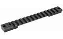 WARNE 7672M MOUNTAIN TECH TACTICAL RAIL BLACK ANODIZED ALUMINUM, FITS HS PRECISION/BERGARA PREMIER/REMINGTON 700 LONG ACTION, 0 MOA