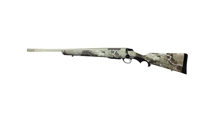 TIKKA JRTXVA482 T3X LITE 6.5 CREEDMOOR 3+1 24.30" FLUTED/THREADED, DESERT VERDE CERAKOTE BARREL/REC, VEIL ALPINE SYNTHETIC STOCK, INTERCHANGEABLE GRIP, MUZZLE BRAKE LEFT HAND