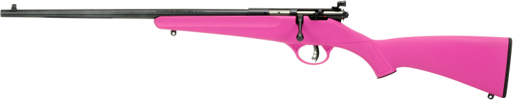 SAVAGE ARMS 13844 RASCAL  YOUTH 22 LR 1RD 16.13" MATTE BLACK SPORTER BARREL, MATTE BLACK CARBON STEEL RECEIVER, PINK FIXED SYNTHETIC STOCK, LEFT HAND