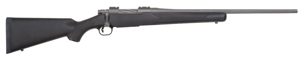 MOSSBERG 28068 PATRIOT  FULL SIZE 22-250 REM 5+1 22" STAINLESS CERAKOTE FLUTED BARREL, DRILLED & TAPPED STAINLESS CERAKOTE RECEIVER, BLACK FIXED SYNTHETIC STOCK, RIGHT HAND