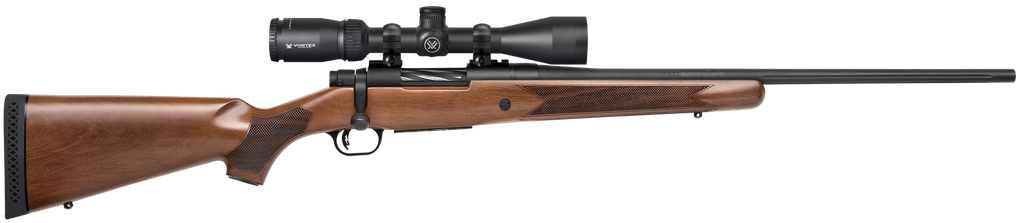 MOSSBERG 28058 PATRIOT  7MM-08 REM CALIBER WITH 5+1 CAPACITY, 22" FLUTED BARREL, MATTE BLUED METAL FINISH & WALNUT STOCK RIGHT HAND (FULL SIZE) INCLUDES VORTEX CROSSFIRE II 3-9X40MM SCOPE