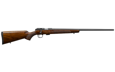 CZ-USA 02312 CZ 457 AMERICAN FULL SIZE 17 HMR 5+1 24" BLACK NITRIDE BLACK NITRIDE STEEL RECEIVER TURKISH WALNUT FIXED AMERICAN STYLE STOCK RIGHT HAND