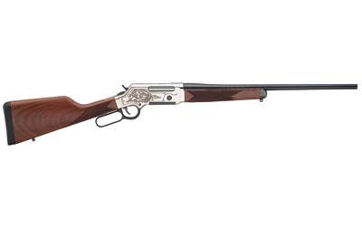 HENRY H014D308 LONG RANGER DELUXE FULL SIZE 308 WIN 4+1 20" BLUED STEEL BARREL, ENGRAVED NICKEL-PLATED W/24K GOLD INLAY STEEL RECEIVER, AMERICAN WALNUT STOCK RIGHT HAND