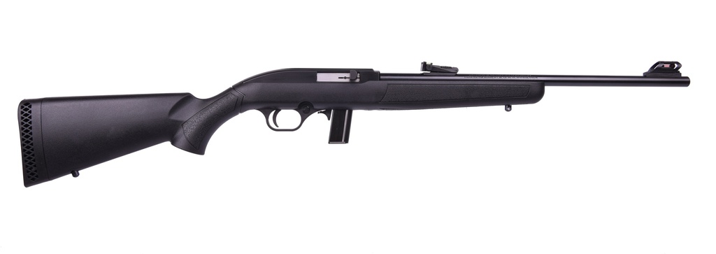 MOSSBERG 37072 702 PLINKSTER FULL SIZE 22 LR 10+1 18" BLUED STEEL BARREL, BLUED 3/8" DOVETAIL RECEIVER, BLACK FIXED SYNTHETIC STOCK, RIGHT HAND