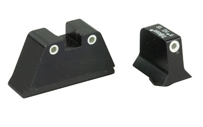 TRIJICON 600689 SUPPRESSOR/OPTIC HEIGHT SIGHTS  GREEN/TRITIUM WHITE OUTLINE FRONT SIGHT-GREEN/TRITIUM WHITE OUTLINE REAR SIGHT GLOCK 20/21 LARGE FRAME