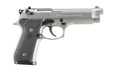 BERETTA USA JS92F510CA 92FS INOX *CA COMPLIANT FULL SIZE 9MM LUGER 10+1 4.90" SATIN STAINLESS BARREL, SERRATED SLIDE & ALLOY FRAME, BLACK STIPPLED RUBBER GRIPS