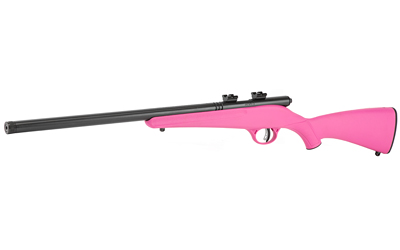 SAVAGE ARMS 13835 RASCAL FLV-SR YOUTH 22 LR 1RD 16.12" MATTE BLUED HEAVY BARREL, MATTE BLUED CARBON STEEL RECEIVER, PINK SYNTHETIC STOCK, RIGHT HAND