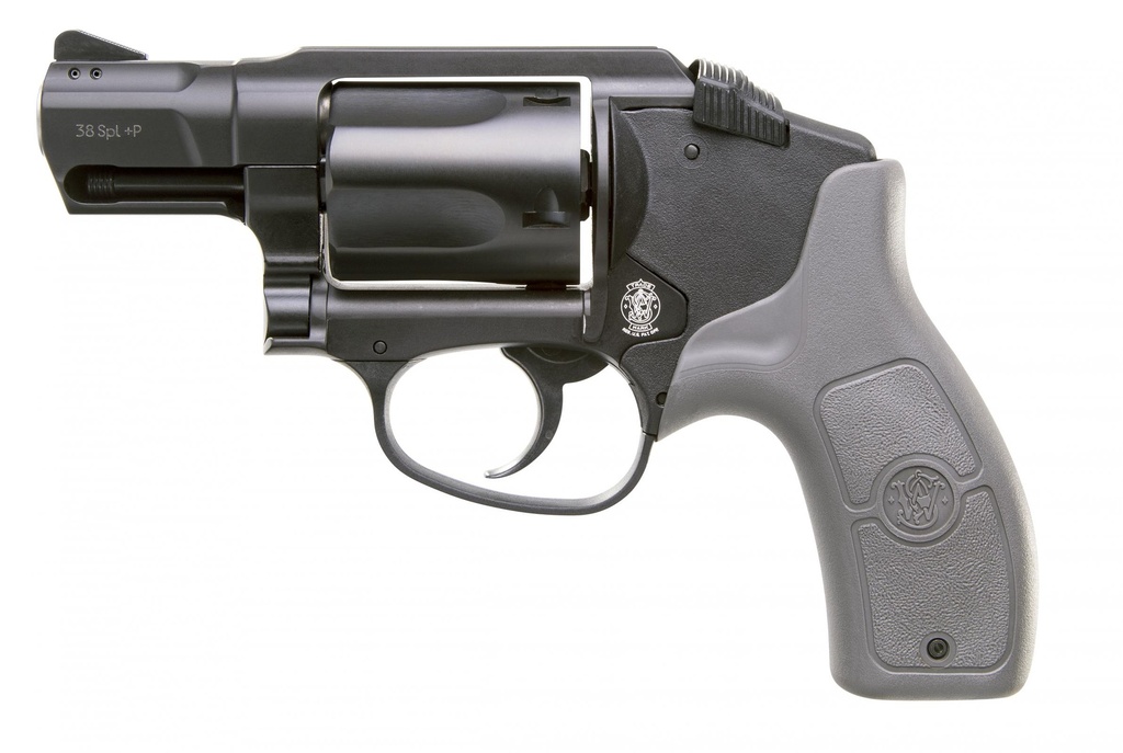 SMITH & WESSON 103039 M&P BODYGUARD J-FRAME 38 SPECIAL +P 5 SHOT 1.88" MATTE BLACK STAINLESS STEEL BARREL, BLACK PVD CYLINDER, MATTE BLACK ALUMINUM FRAME, GRAY POLYMER GRIP, CONCEALED HAMMER