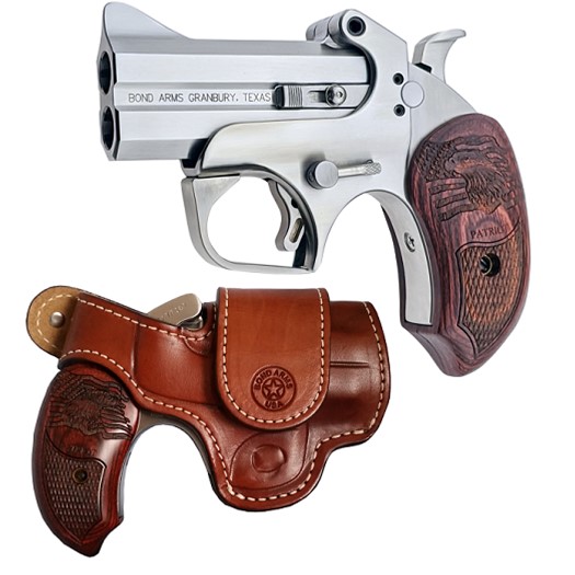 BOND ARMS BAPA PATRIOT45 COLT (LC)/410 GAUGE 2 ROUND 3" STAINLESS STEEL ROSEWOOD GRIP