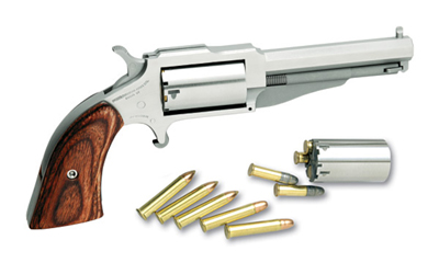 NORTH AMERICAN ARMS 18603C 1860 THE EARL 22 LR/22 WMR 5 SHOT 3" STAINLESS STEEL BARREL, FRAME & CYLINDER, ROSEWOOD BOOT GRIP, EXPOSED HAMMER