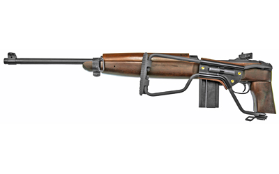 INLAND MFG ILM150 M1A1 PARATROOPER CARBINE 30 CARBINE 15+1 18" BARREL, BLACK METAL FINISH, TYPE 2 BARREL BAND, BLACK SIDE, FOLDING WIRE STOCK W/LOW WOOD WALNUT FOREARM & PISTOL GRIP