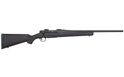 MOSSBERG 27843 PATRIOT  FULL SIZE 22-250 REM 5+1 22" MATTE BLUED FLUTED BARREL, DRILLED & TAPPED MATTE BLUED STAINLESS STEEL RECEIVER, BLACK FIXED SYNTHETIC STOCK, RIGHT HAND