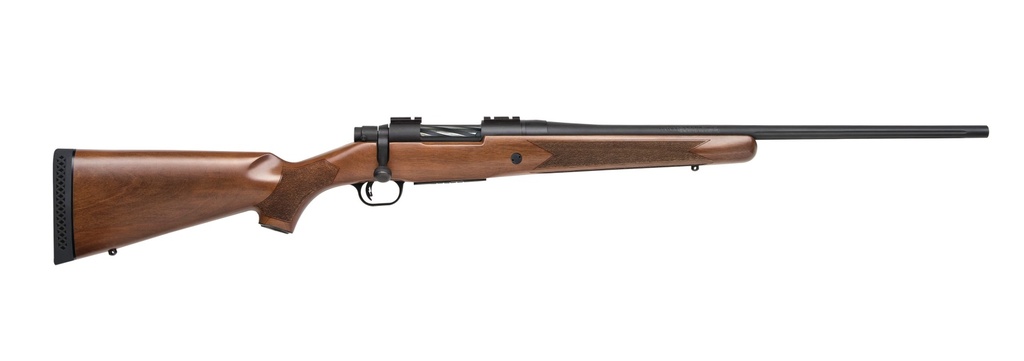 MOSSBERG 27841 PATRIOT  FULL SIZE 22-250 REM 5+1 22" MATTE BLUED FLUTED BARREL, DRILLED & TAPPED MATTE BLUED STAINLESS STEEL RECEIVER, WALNUT FIXED STOCK, RIGHT HAND