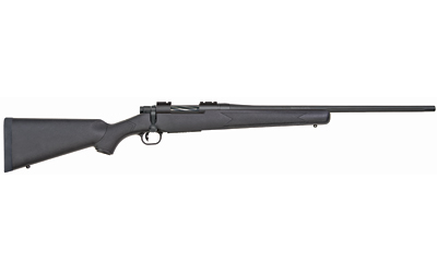 MOSSBERG 27838 PATRIOT  FULL SIZE 243 WIN 5+1 22" MATTE BLUED FLUTED BARREL, DRILLED & TAPPED MATTE BLUED STAINLESS STEEL RECEIVER, BLACK FIXED SYNTHETIC STOCK, RIGHT HAND
