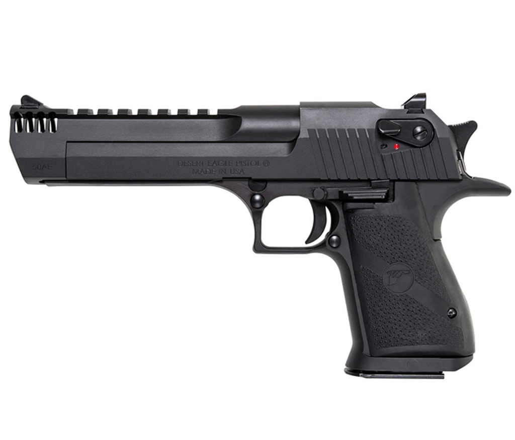MAGNUM RESEARCH DE44IMB DESERT EAGLE MARK XIX 44 REM MAG 6" WITH MUZZLE BRAKE 8+1 MATTE BLACK CARBON STEEL FRAME & SLIDE BLACK RUBBER GRIP