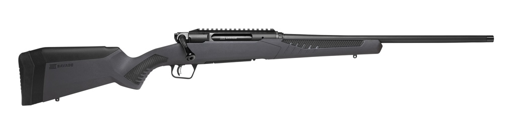 SAVAGE ARMS 57906 IMPULSE DRIVEN HUNTER 6.5 CREEDMOOR 4+1 20" MATTE BLACK THREADED BARREL, MATTE BLACK CARBON STEEL RECEIVER W/PICATINNY RAIL GRAY ACCUSTOCK SYNTHETIC STOCK, AMBIDEXTROUS