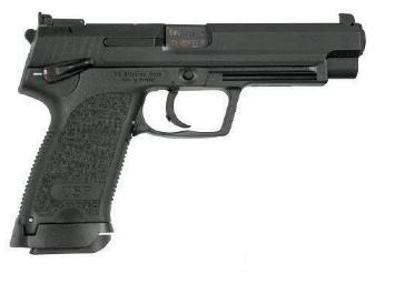 HK 81000363 USP EXPERT V1 9MM LUGER 18+1, 5.19" BLACK POLYGONAL RIFLED BARREL, BLACK SERRATED STEEL SLIDE, BLACK POLYMER FRAME, BLACK POLYMER GRIP AMBIDEXTROUS