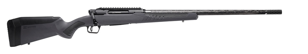 SAVAGE ARMS 57897 IMPULSE MOUNTAIN HUNTER 6.5 PRC 2+1 24" CARBON FIBER THREADED BARREL BLACK ALUMINUM RECEIVER W/PICATINNY RAIL, GRAY ACCUSTOCK SYNTHETIC STOCK, AMBIDEXTROUS