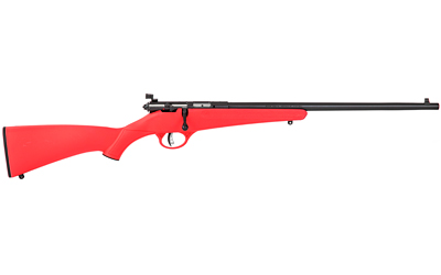 SAVAGE ARMS 13795 RASCAL  YOUTH 22 LR 1RD 16.13" MATTE BLACK SPORTER BARREL, MATTE BLACK CARBON STEEL RECEIVER, RED FIXED SYNTHETIC STOCK, RIGHT HAND