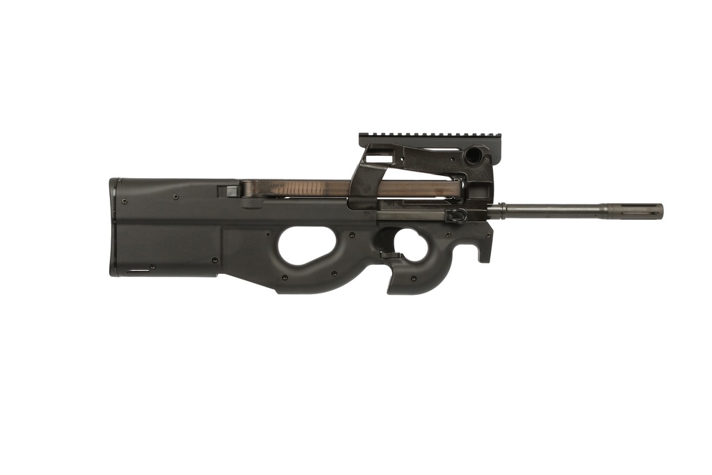 FN 3848950440 PS90  5.7X28MM 10+1 16" BLACK PORTED BARREL, BLACK W/PICATINNY RAIL ALUMINUM RECEIVER, MATTE BLACK SYNTHETIC BULLPUP W/THUMBHOLE STOCK, AMBIDEXTROUS