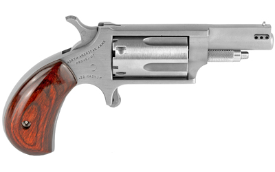 NORTH AMERICAN ARMS 22MP MINI-REVOLVER  22 WMR 5 SHOT 1.63" STAINLESS STEEL PORTED BARREL, STAINLESS STEEL FRAME & CYLINDER, ROSEWOOD BIRDSHEAD GRIP, EXPOSED HAMMER