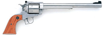 RUGER 0806 SUPER BLACKHAWK  LARGE FRAME 44 REM MAG/44 SPECIAL 6RD 10.50" SATIN STAINLESS STEEL BARREL, CYLINDER & FRAME, HARDWOOD GRIP, TRANSFER BAR SAFETY, EXPOSED HAMMER