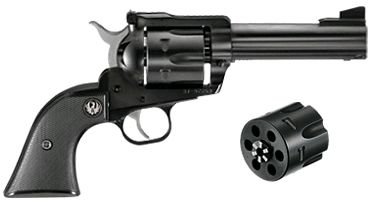 RUGER 0308 BLACKHAWK CONVERTIBLE 357 MAG/9MM LUGER 6RD 4.63" BLUED ALLOY STEEL BARREL, CYLINDER & FRAME, BLACK CHECKERED RUBBER GRIP, TRANSFER BAR SAFETY, EXPOSED HAMMER