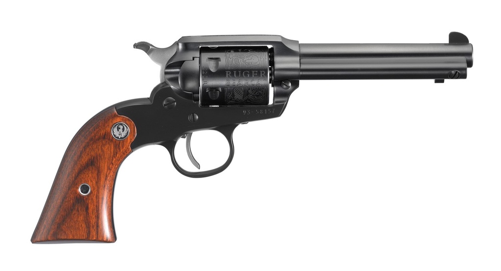 RUGER 0912 BEARCAT  22 LR 6RD 4" BLUED ALLOY STEEL BARREL, FRAME & ENGRAVED CYLINDER, HARDWOOD GRIP, TRANSFER BAR SAFETY, EXPOSED HAMMER